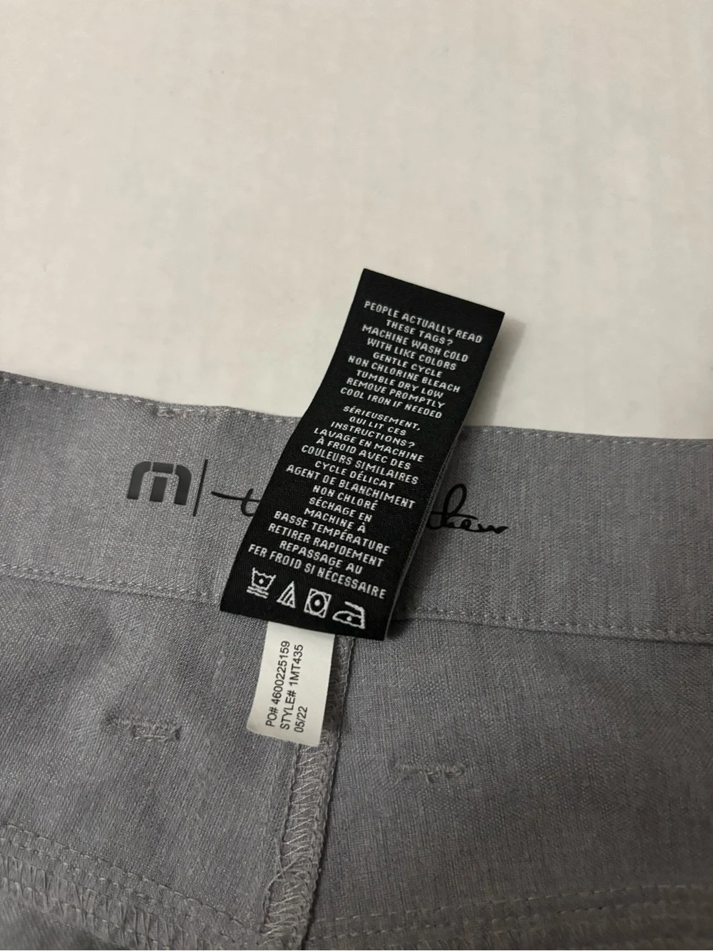 Travis Mathew 32x 28.5 Gray SLACKS Performance Golf Pants